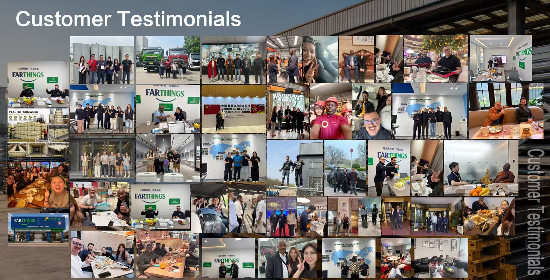 FARTHINGS real customer visits and cooperation moments